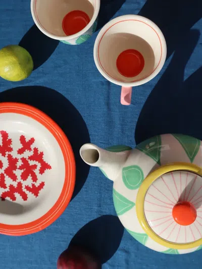 Laetitia Rouget Leaf-print Teapot In Multi