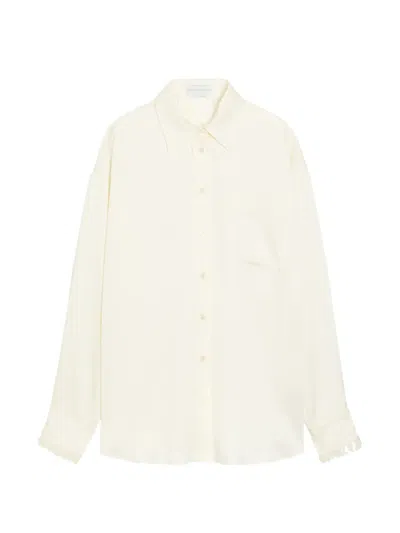 Stella Mccartney Embellished Satin-crepe Shirt In Neutral