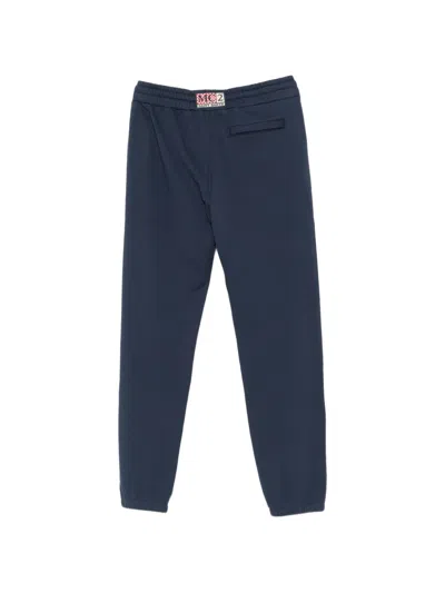 Mc2 Saint Barth Bolt Drawstring Track Pants In Blue