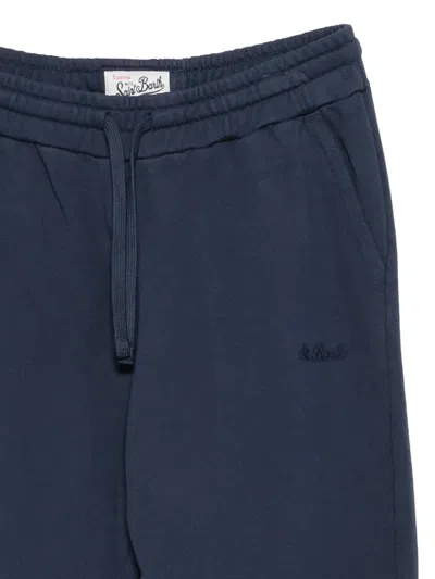 Mc2 Saint Barth Bolt Drawstring Track Pants In Blue