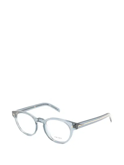Prada Round-frame Glasses In Gray