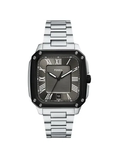 Fossil Crosby Square-frame 42mm Watch In Silver