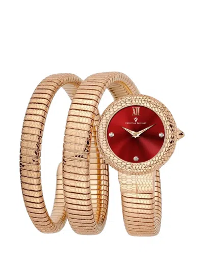 Christian Van Sant Naga Serpent-link 28mm Watch In Gold
