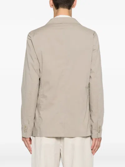 Aspesi Notch-lapel Single-breasted Blazer In Brown