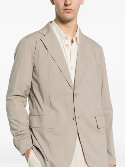 Aspesi Notch-lapel Single-breasted Blazer In Brown