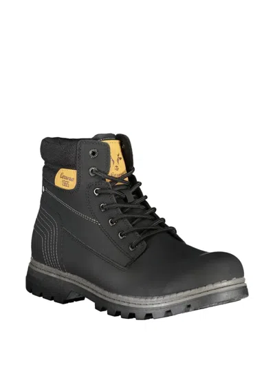 LACE-UP LOGO-PATCH BOOTS