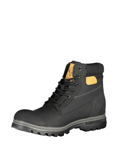 LACE-UP LOGO-PATCH BOOTS
