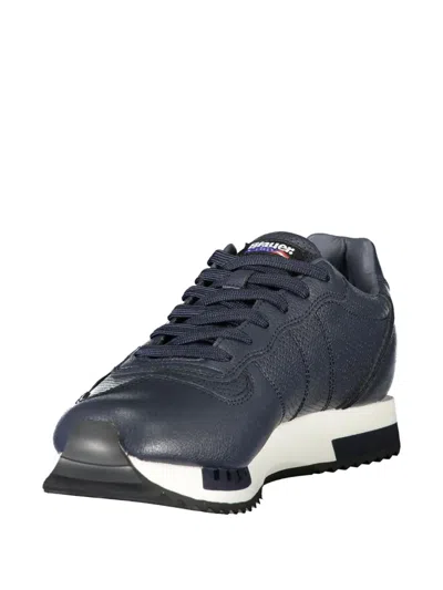 Blauer Perforated Leather Sneakers In Blue