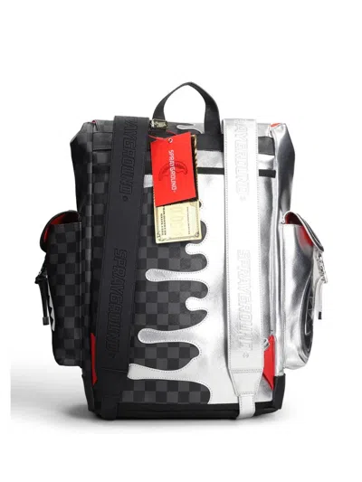 Sprayground Check-pattern Shark Backpack In Black