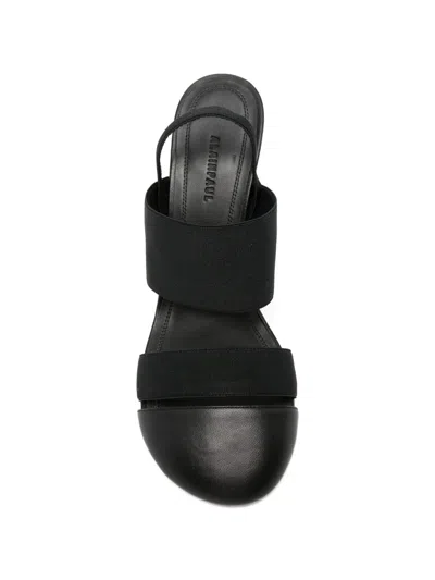 Alainpaul Slingback Elasticated-strap Heeled Pumps In Black