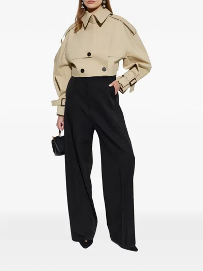 Givenchy Cropped Double-breasted Jacket In Brown