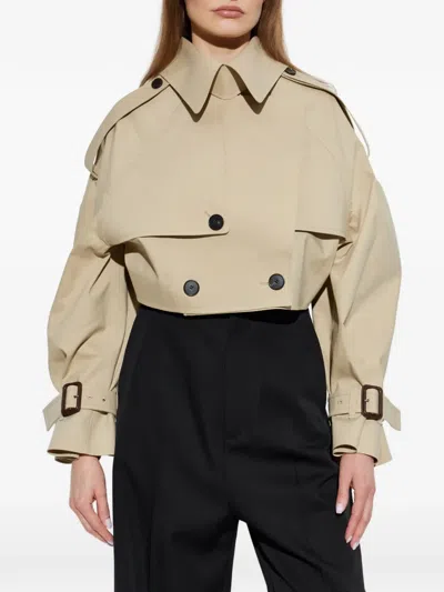 Givenchy Cropped Double-breasted Jacket In Brown