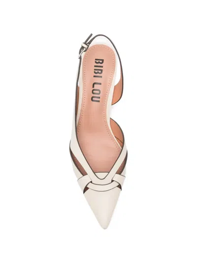 Bibi Lou Crossover-strap Slingback Sandals In Neutral