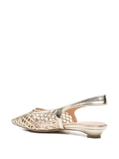 Keys Caged Slingback Sandals In Silver