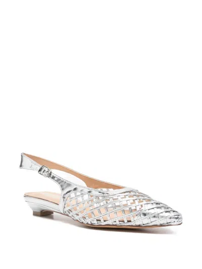 Keys Caged Slingback Sandals In Silver