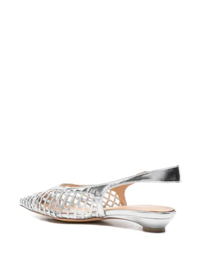 Keys Caged Slingback Sandals In Silver