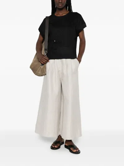 Dušan Herringbone-pattern Pleated Trousers In White