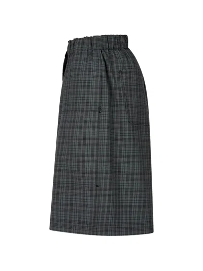Tomboy Check-pattern Cargo Pants In Black