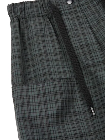 Tomboy Check-pattern Cargo Pants In Black