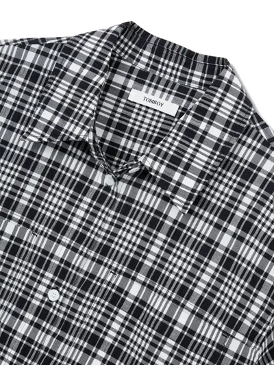 Tomboy Check-pattern Shirt In Blue