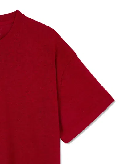 Tomboy Basic Drop-shoulder T-shirt In Red