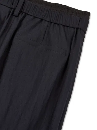 Tomboy Basic Drawstring-waist Trousers In Blue