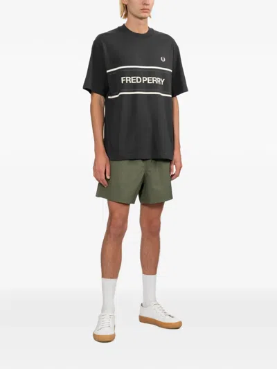 Fred Perry Logo-print T-shirt In Gray