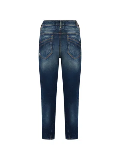 Diesel Washed Distressed Jeans In Blue