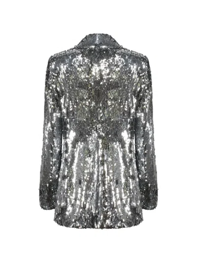 Ellery Sequinned Blazer In Silver