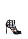 FRANCESCO RUSSO 'Nadia' cutout heel leather sandal booties