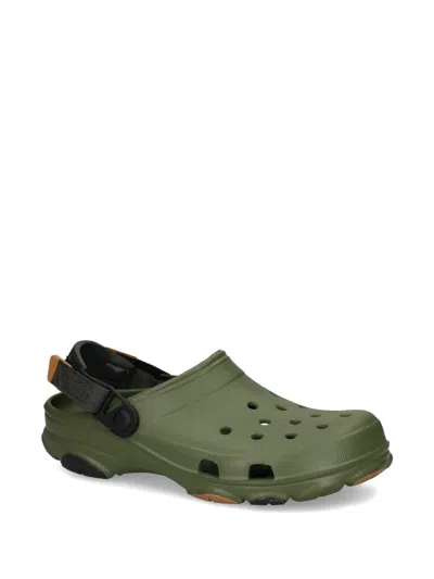 Crocs Perforated Touch-strap Mules In Green