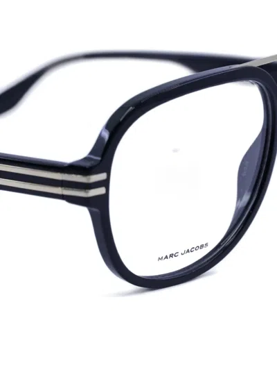Marc Jacobs Double-bridge Square-frame Glasses In Blue