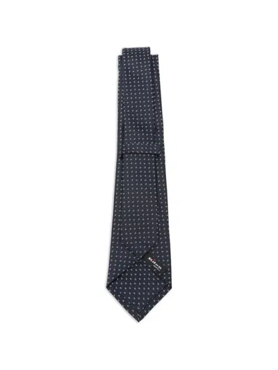Kiton Micro-pattern Silk Tie In Multi