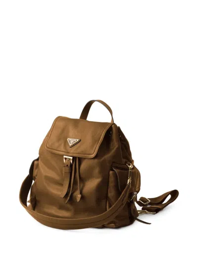 Prada Explore Medium Nappa Leather Backpack In Brown