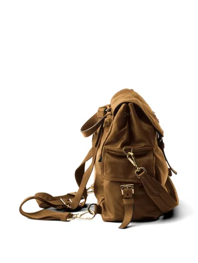 Prada Explore Medium Nappa Leather Backpack In Brown