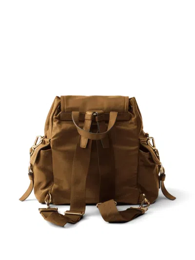 Prada Explore Medium Nappa Leather Backpack In Brown