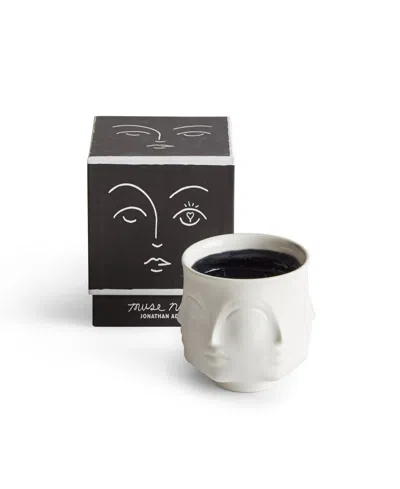 Jonathan Adler Muse Noir 5" Ceramic Candle In White