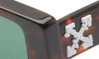 Off-white Arthur 50mm Rectangular Sunglasses In Green
