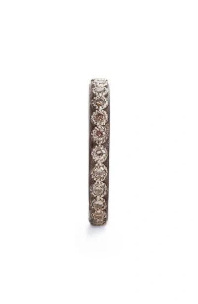 Armenta Blackened Sterling Silver Old World Diamond Stacking Ring In Multi