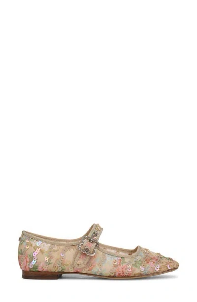 Sam Edelman Floral Sequins Ballet Flats In Multi