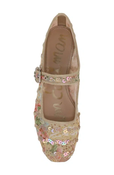 Sam Edelman Floral Sequins Ballet Flats In Multi