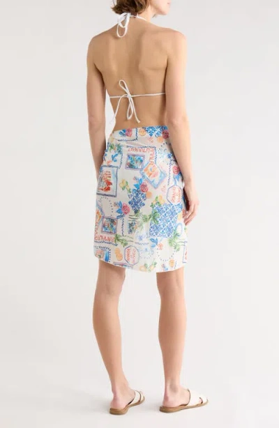 Abound Printed Mesh Sarong In Multi