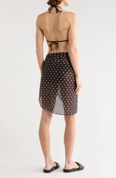 Abound Printed Mesh Sarong In Black