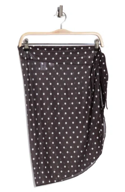 Abound Printed Mesh Sarong In Black