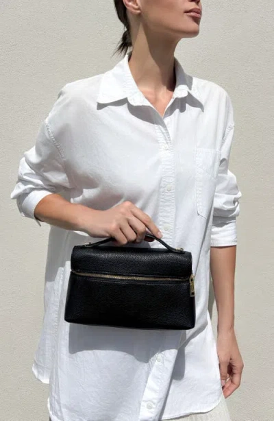 Adornia Black Top Handle Bag With Removable Strap In Pattern