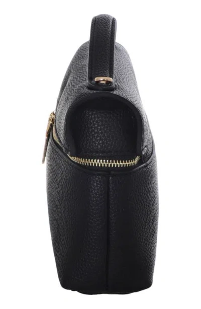 Adornia Black Top Handle Bag With Removable Strap In Pattern