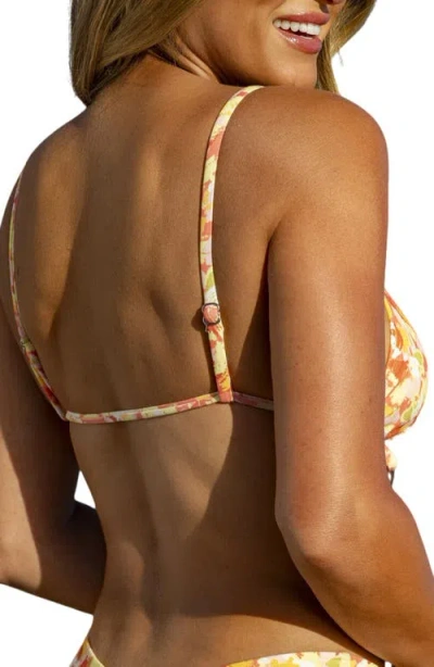Cupshe Tie Front Triangle Bikini Top In Multi