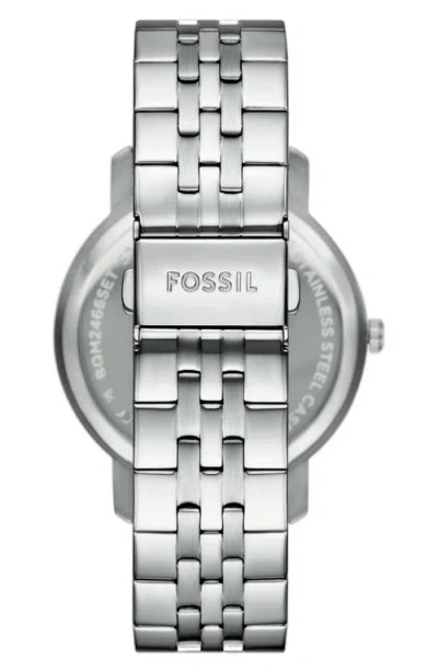 Fossil Luther Three-hand Interchangeable Strap Gift Set In Metallic