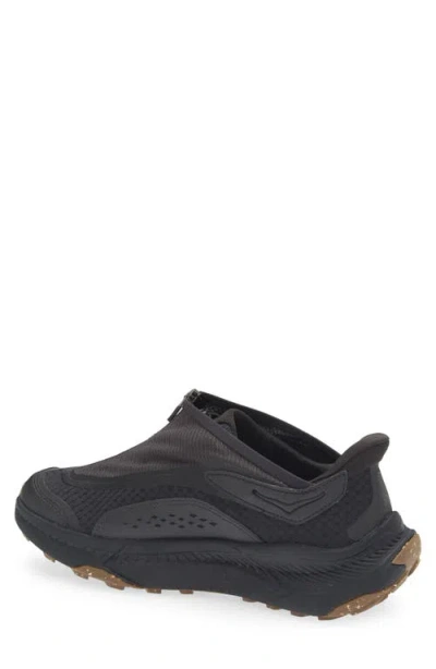 Hoka Streamlined Black Sneakers With Zippered Closure In Multi