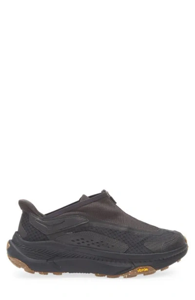 Hoka Streamlined Black Sneakers With Zippered Closure In Multi